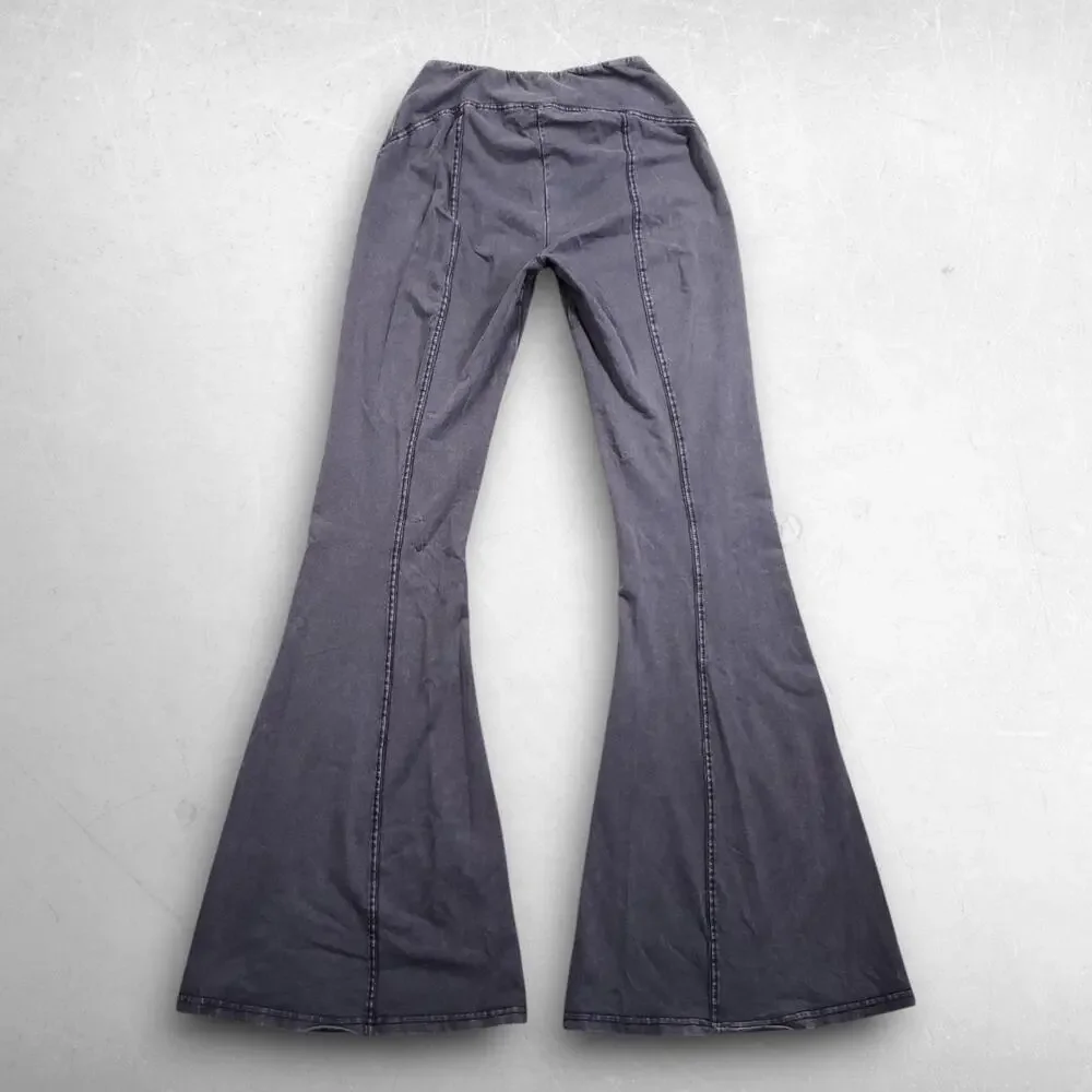 Out From Under Aria Pull On Flare Pants Women SP Gray Stretch Urban Outfitters